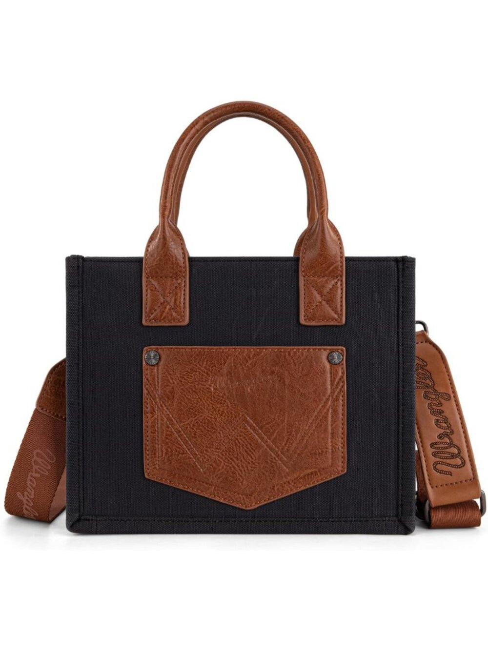 Stylish Canvas Tote Bag for Women | Wrangler-Inspired Top Handle Purse - Picture 6 of 6
